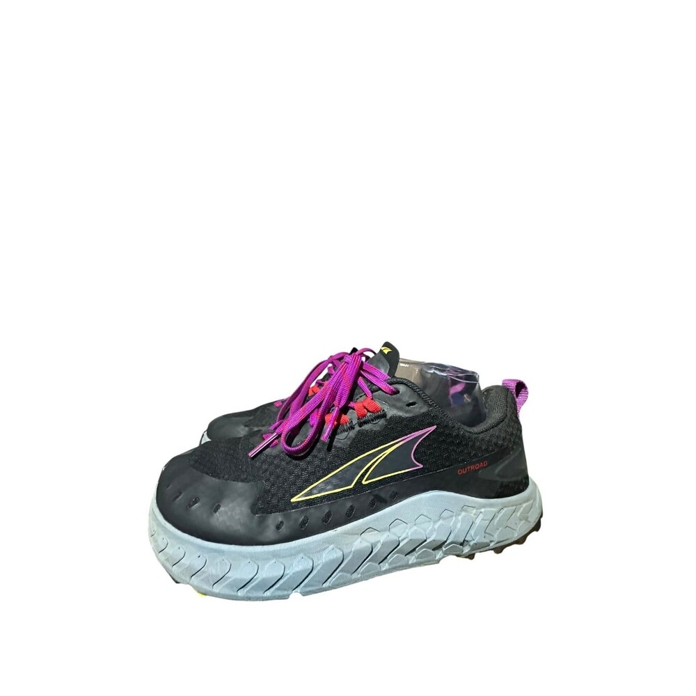 Altra Womens Size 7.5 Outroad Black Lace Up Athletic Running Sneakers Used